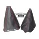 FOR NISSAN PATHFINDER R51 2005+ GEAR HANDBRAKE GAITER SHIFT BOOT BROWN LEATHER WITH PLASTIC FRAME