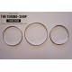 FOR MAZDA 323 BG MX-3 MX3 COUPE 95-98 CHROME DIAL RINGS GAUGE TRIM SURROUNDS NEW