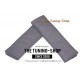  SEAT BELT COVERS x 2 GENUINE GREY LEATHER WITH GREY STITCHING NEW