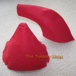 MAZDA MX5 MX-5 MIATA GAITERS BOOTS RED ALCANTARA SUEDE