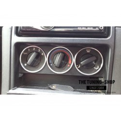 FOR  MG TF 2000-2005 HEATER CONTROL SURROUNDS CHROME TRIM RINGS NEW