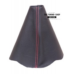  FOR AUDI A4 B5 GEAR GAITER SHIFT BOOT BLACK LEATHER RED STITCH