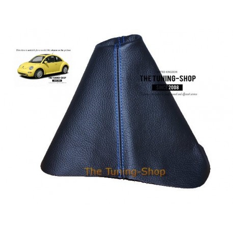FOR  VW NEW BEETLE GEAR GAITER SHIFT BOOT BLUE STITCHING NEW