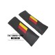2 x SEAT BELT PADS COVERS LEATHER "JAPANESE RISING SUN" EMBROIDERY