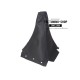 FOR PEUGEOT 406 COUPE MANUAL BLACK LEATHER GEAR GAITER WITH BLUE SITCHING