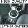 BMW MINI COOPER S ONE GEAR GAITER / BOOT BLACK LEATHER NEW