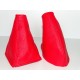 FOR  MG MGF 95-00 GEAR & HANDBRAKE GAITER BRIGHT RED LEATHER 