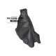 FOR  BMW MINI COOPER S ONE 2001-2006 GEAR HANDBRAKE GAITER RK GREY LEATHER BLACK S EDITION EMBROIDERY 