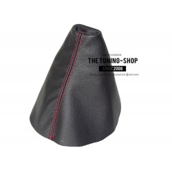 FOR KIA SOUL 2008-2013 GEAR GAITER LEATHER RED STITCHING 