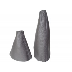 FOR VAUXHALL OPEL ASTRA G MK4 COUPE 1998-2005 AUTOMATIC GEAR & HANDBRAKE GAITER GREY LEATHER 
