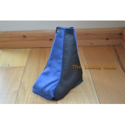 NISSAN X-TRAIL 01-03 6 SPEED GEAR GAITER SHIFT BOOT BLACK LEATHER BLUE SUEDE NEW