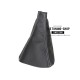 FOR RANGE ROVER P38 BLACK LEATHER GEAR GAITER GREEN STITCHING