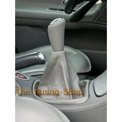RENAULT LAGUNA GEAR GAITER AND GEAR KNOB COVER GREY LEATHER