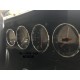 FOR PORSCHE 911 SC 930 G-model 1964-1989 DIAL GAUGE RINGS SET OF 5 MATT