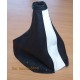 FIAT COUPE 1996-2000 HANDBRAKE GAITER GENUINE LEATHER BLACK + WHITE BOOT NEW