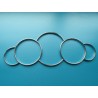 FOR PORSCHE CAYENNE 2002-2010 ALUMINIUM DIAL GAUGE RINGS SET OF 5