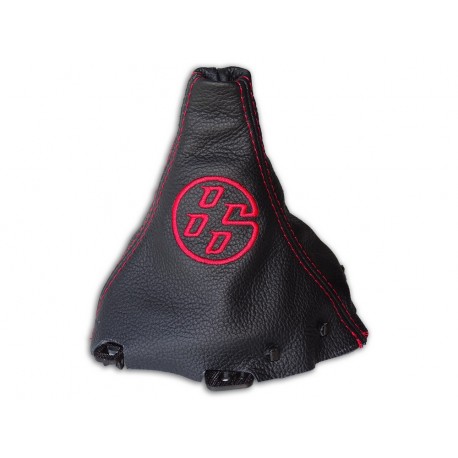 FOR TOYOTA GT 86 2012-2016 GEAR GAITER WITH BOTTOM PLASTIC FRAME BLACK STITCHING