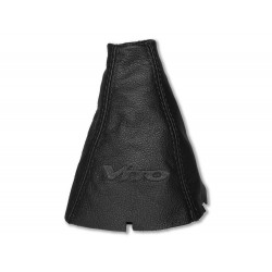 FOR MERCEDES VITO W447 2014+ GEAR GAITER LEATHER "VITO" GREY EMBROIDERY