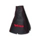 FOR MERCEDES VIANO W447 2014+ GEAR GAITER LEATHER "VIANO" RED EMBROIDERY