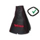 FOR MERCEDES VIANO W447 2014+ GEAR GAITER LEATHER "VIANO" RED EMBROIDERY