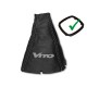 FOR MERCEDES VITO W447 2014+ GEAR GAITER WITH PLASTIC FRAME LEATHER "VITO" GREY EMBROIDERY