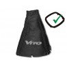 FOR MERCEDES VITO W447 2014+ GEAR GAITER WITH PLASTIC FRAME LEATHER "VITO" GREY EMBROIDERY
