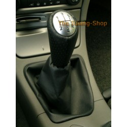 FOR RENAULT LAGUNA MK2 01-07 GEAR KNOB COVER BLACK PERFORATED LEATHER 5 SPEED NEW