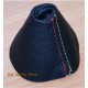 BMW E46 M3 SMG GEAR GAITER SHIFT BOOT BLACK LEATHER COVER GERMAN FLAG STITCH