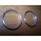 MITSUBISHI FTO 94-00 CHROME RINGS SURROUNDS FOR CLOCK / VOLT GAUGES BRUSHED ALLOY NEW