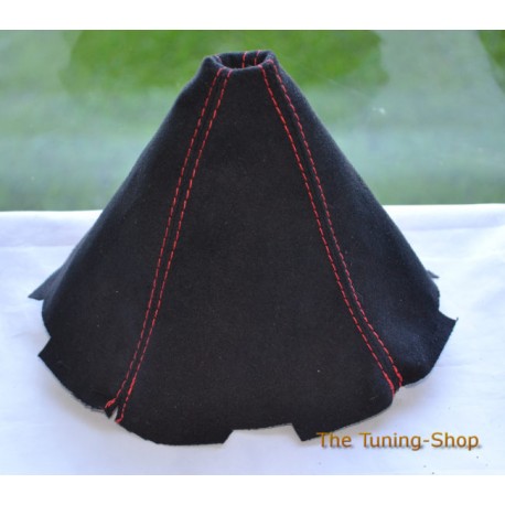 MAZDA RX8 2003-2012 GEAR GAITER BLACK SUEDE ALCANTARA RED STITCHING