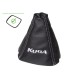 FOR FORD KUGA 2008-2012 GEAR GAITER BLACK LEATHER LIME GREEN STITCHING