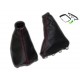 VOLVO C30 S40 V50 2004-2014 GEAR & HANDBRAKE GAITER WITH PLASTIC FRAMES LEATHER