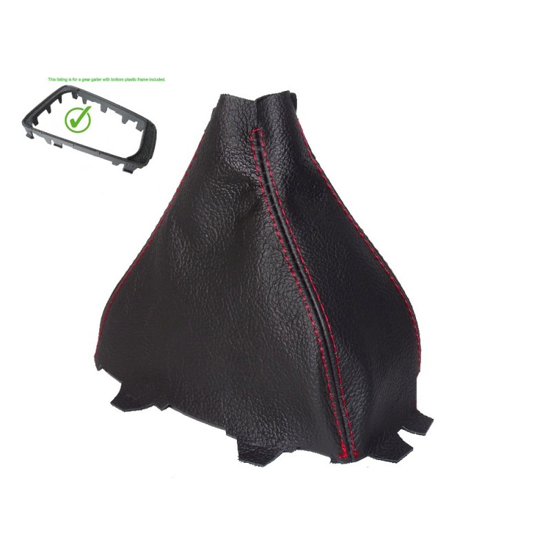 Custom Leather Gaiter For Ford Mondeo Mk3 (2001-2003) - Red Stitch, Made In UK