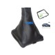 FOR VAUXHALL OPEL VECTRA C 02-08 SIGNUM GEAR GAITER BLACK LEATHER GREY STITCHING 