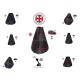 BMW E46 ARMREST COVER MADE FROM REAL BLACK LEATHER WITH GERMAN FLAG COLOURS STITCH NEW