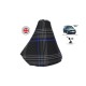 BMW E46 ARMREST COVER MADE FROM REAL BLACK LEATHER WITH GERMAN FLAG COLOURS STITCH NEW