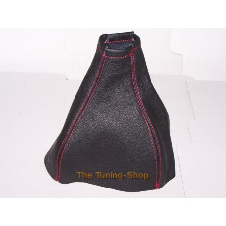 ASTRA MK4 G COUPE AUTO 98-05 GEAR GAITER LEATHER RED STITCH