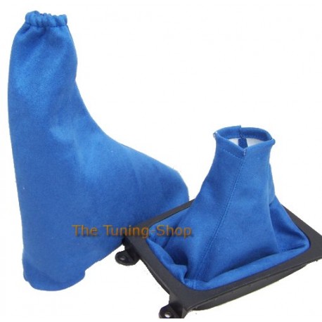 ASTRA MK4 G COUPE GEAR+HANDBRAKE GAITER BLUE ALCANTARA NEW