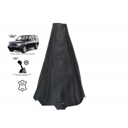 LAND ROVER DISCOVERY 3 LR3 04-09 GEAR GAITER BLACK LEATHER EMBROIDERY 4x4 LIME WHITE STITCHING