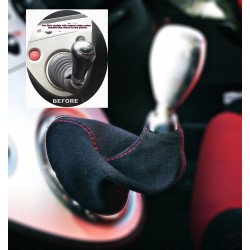 Gear Gaiter For Honda Civic Ep2 Ep3 Hatchback 01-05 Suede Red Stitch