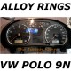 VW POLO MK4 9N 9N2 02-09 CHROME RINGS TRIM SURROUNDS SET new
