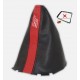 Gear Stick Gaiter For Ford Focus ST 2004-2008 Leather Red Stripe Embroidery