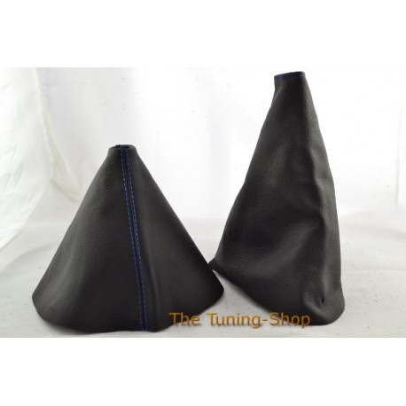 MAZDA MX-5 MX5 MK3 GEAR HANDBRAKE GAITER LEATHER BLUE STITCHING