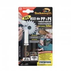 1 x CLEAR ADHESIVE GLUE GEL FOR PP Polypropylene, PE Polyethylene, PTFE, Silicone etc 4ml+4g TECHNICQLL NEW