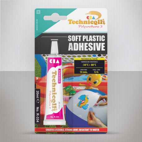 1 x CLEAR ADHESIVE GLUE FOR SOFT PVC SYNTHETIC MATERIALS UPHOLSTERY HIGH QUALITY 20ml TECHNICQLL NEW