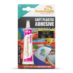 1 x CLEAR ADHESIVE GLUE FOR SOFT PVC SYNTHETIC MATERIALS UPHOLSTERY HIGH QUALITY 20ml TECHNICQLL NEW