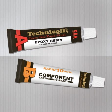 1 x EPOXY SPECIAL TECHNICAL ADHESIVE GLUE FOR METALS GLASS WOOD STONE 2 x 12ml TECHNICQLL NEW