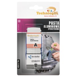 1 x EPOXY ALUMINIUM PASTE FOR FIXING CRACKS IN METAL PARTS ENGINE BLOCKS HEADS BROKEN THREADS etc 100g TECHNICQLL NEW