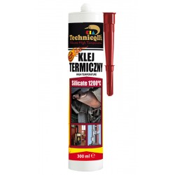12 x HIGH TEMPERATURE SILICATE ADHESIVE GLUE 1200'C FOR EXHAUST PIPES COLLECTORS FIREPLACE OVEN 300ml TECHNICQLL NEW