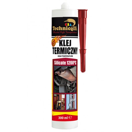 1 x HIGH TEMPERATURE SILICATE ADHESIVE GLUE 1200'C FOR EXHAUST PIPES COLLECTORS FIREPLACE OVEN 300ml TECHNICQLL NEW